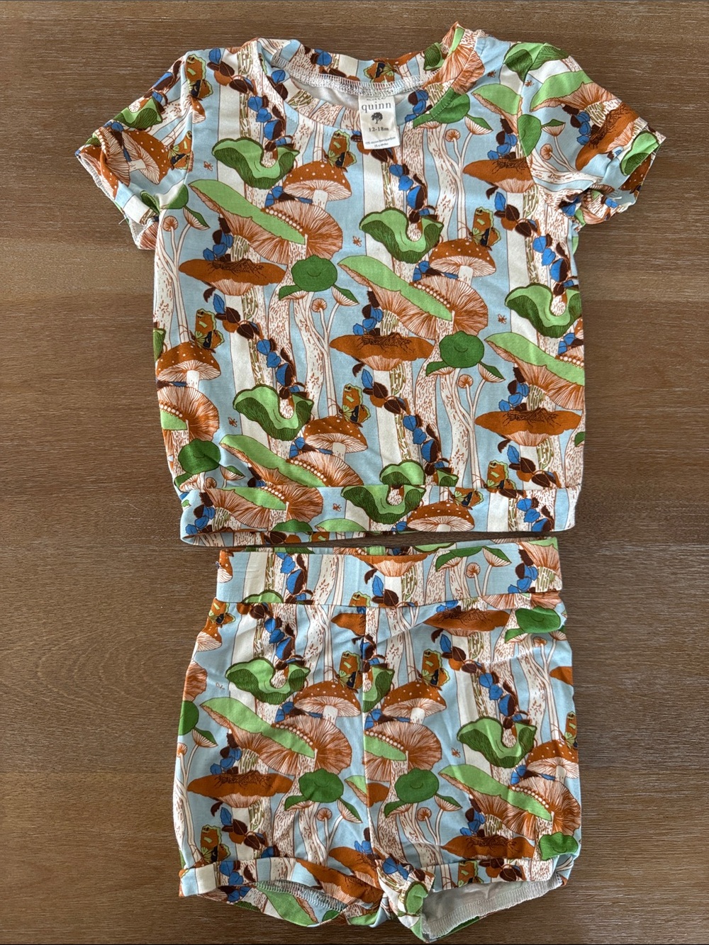 kate quinn mushroom short sleeve shirt and shorts set